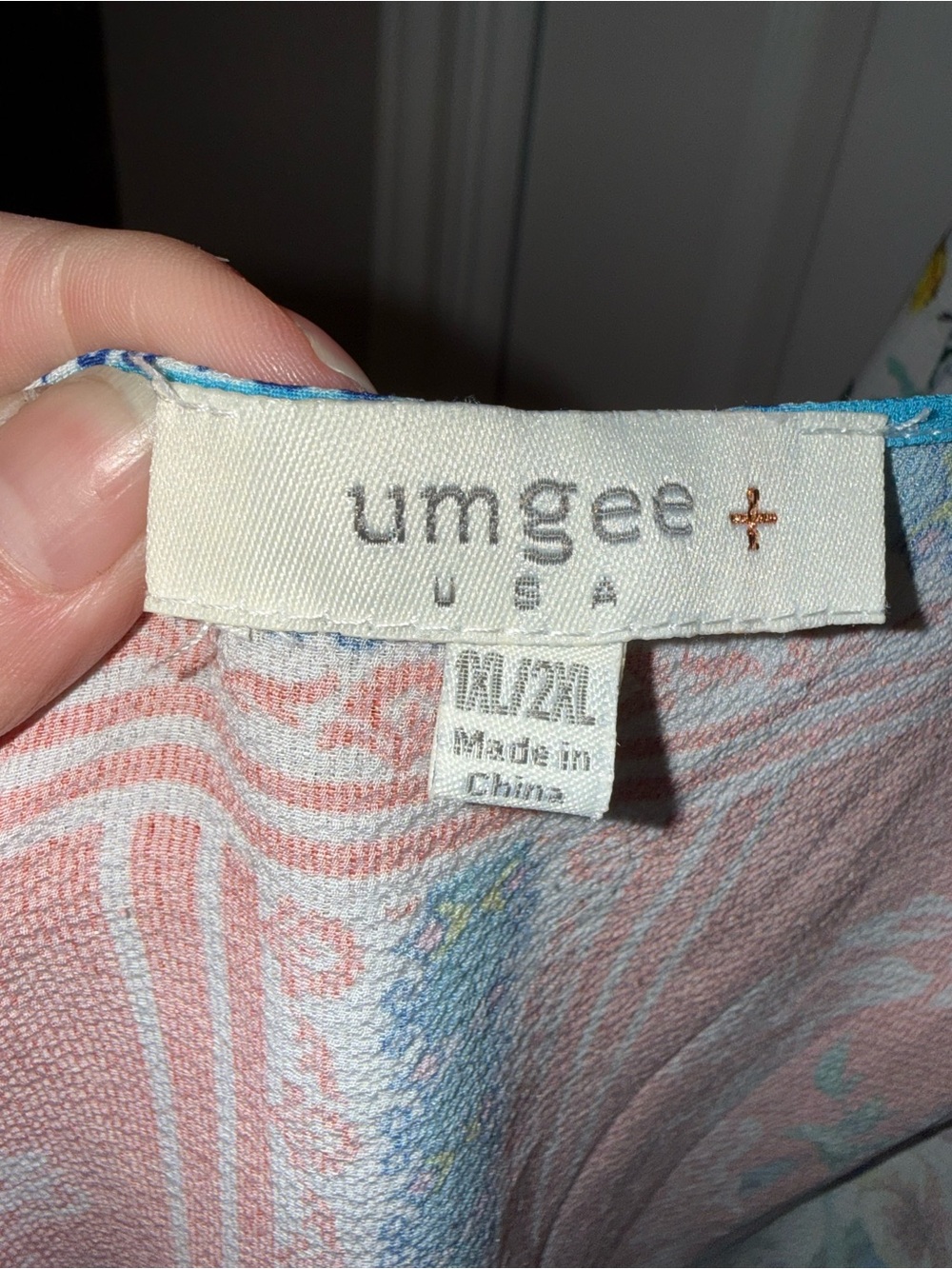 Umgee Pink red & Blue Paisley Lightweight Kimono - Picture 8 of 8